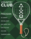 Aixo Country Club Padel Racket - 3k Carbon RL-B11